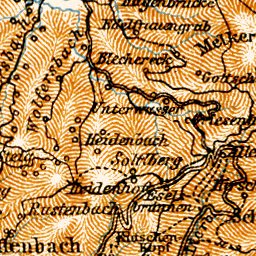 Waldin Schwarzwald (the Black Forest) map. The north part, 1906 digital map