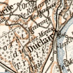 Waldin Seine River between Cauderec en Caux and Louviers, 1909 digital map