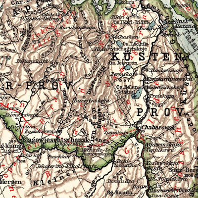 Waldin South Siberia and Turkestan, 1914 digital map