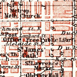 Waldin Toronto town plan, 1907 digital map