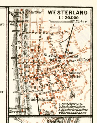 Waldin Westerland town plan, 1911 (second version) digital map