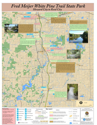 West Michigan Trails and Greenways Coalition Fred Meijer White Pine Trail - Howard City to Reed City digital map