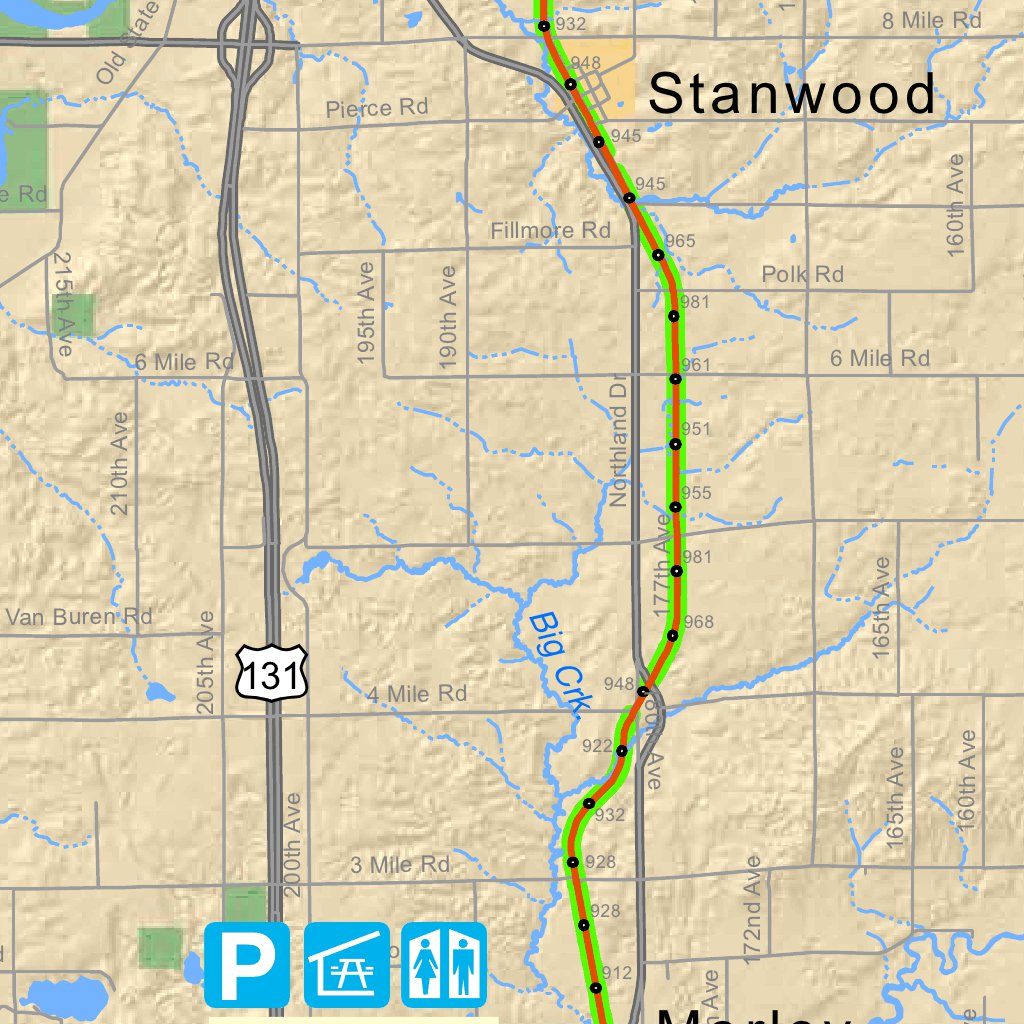 Fred Meijer White Pine Trail - Howard City to Reed City Map by West ...