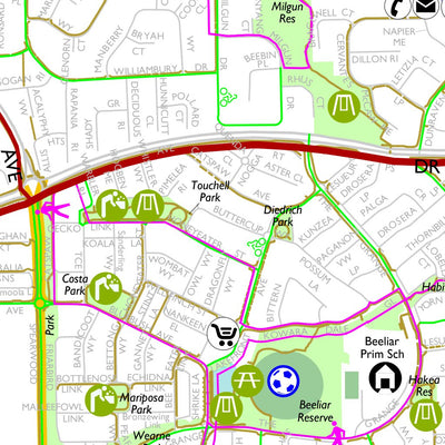 Western Australia Department of Transport City of Cockburn - South Walking Cycling digital map