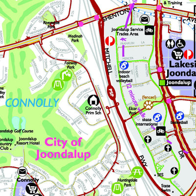 Western Australia Department of Transport City of Joondalup - North Walking Cycling digital map