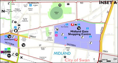 Western Australia Department of Transport City of Swan - Midland - Walking Cycling digital map
