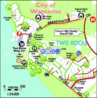 Western Australia Department of Transport City of Wanneroo - Two Rocks Walking Cycling digital map