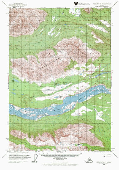 Western Michigan University AK-MCCARTHY B7: Authoritative US Topos 1959 digital map