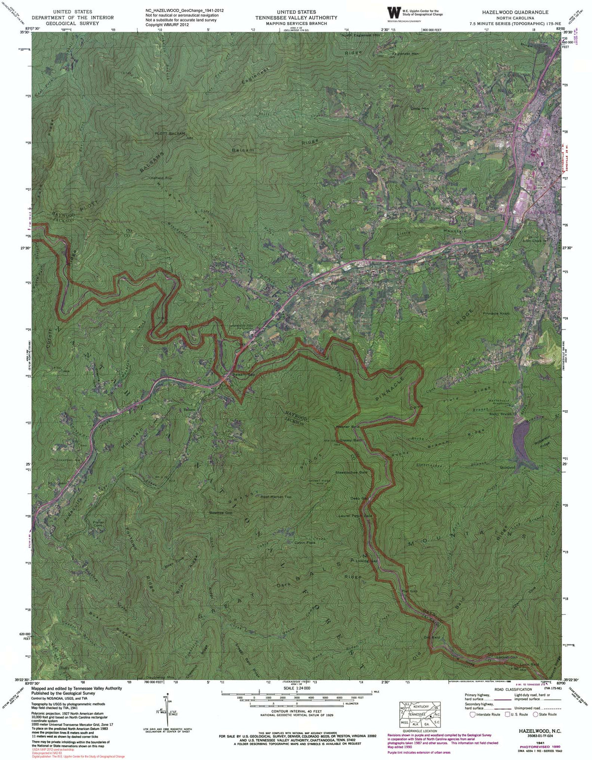 Blue Ridge Height Map Blue Ridge National Parkway - North Carolina (Bundle) Map by Western ...