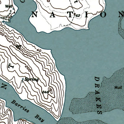Western Michigan University CA-Drakes Bay: Authoritative US Topos 1953 digital map