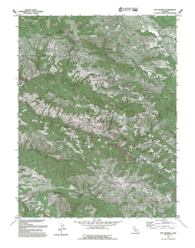 Western Michigan University CA-Geysers: Authoritative US Topos 1993 digital map