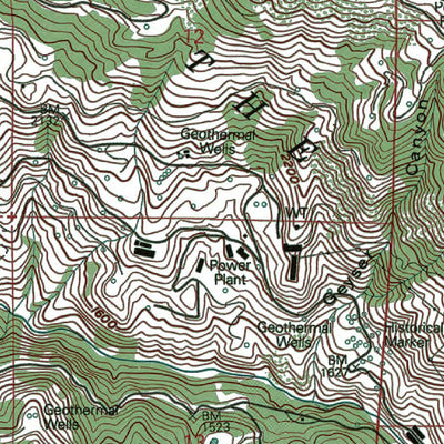 Western Michigan University CA-Geysers: Authoritative US Topos 1993 digital map