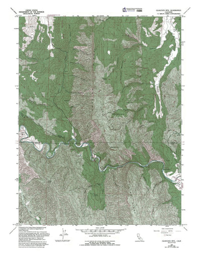 Western Michigan University CA-Glascock Mnt: Authoritative US Topos 1958 digital map