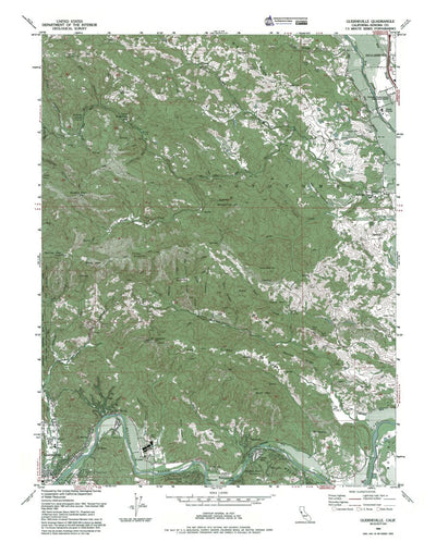 Western Michigan University CA-Guerneville: Authoritative US Topos 1993 digital map