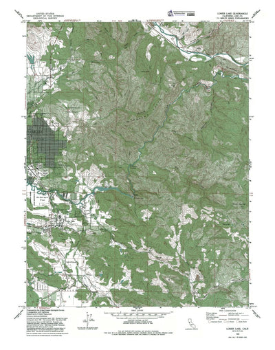 Western Michigan University CA-Lower Lake: Authoritative US Topos 1993 digital map