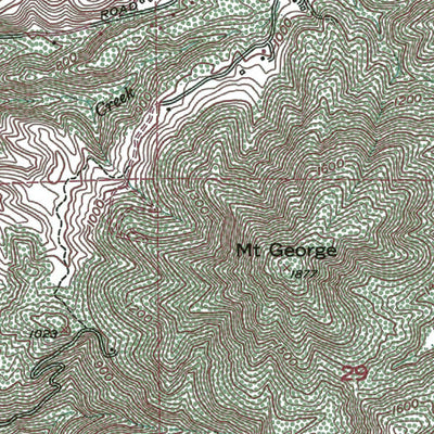 Western Michigan University CA-Mt George: Authoritative US Topos 1951 digital map