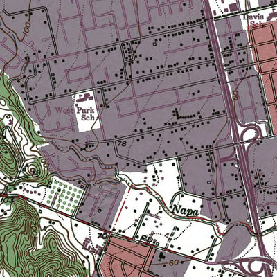 Western Michigan University CA-Napa: Authoritative US Topos 1951 digital map