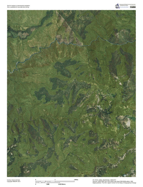Western Michigan University CA-Onion Valley: GeoChange 1946-2012 digital map