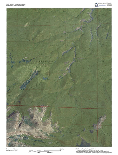 Western Michigan University CO-Pingree Park: GeoChange 1958-2011 digital map