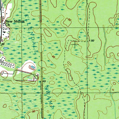 Western Michigan University DE-Ellendale: Authoritative US Topos 1992 digital map