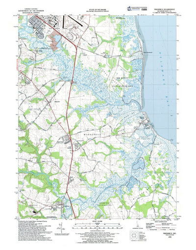 Western Michigan University DE-Frederica: Authoritative US Topos 1993 digital map