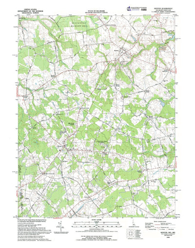 Western Michigan University DE-MD-Kenton: Authoritative US Topos 1993 digital map