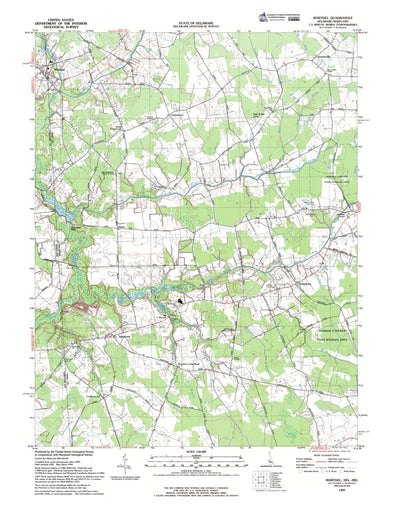 Western Michigan University DE-MD-Marydel: Authoritative US Topos 1993 digital map