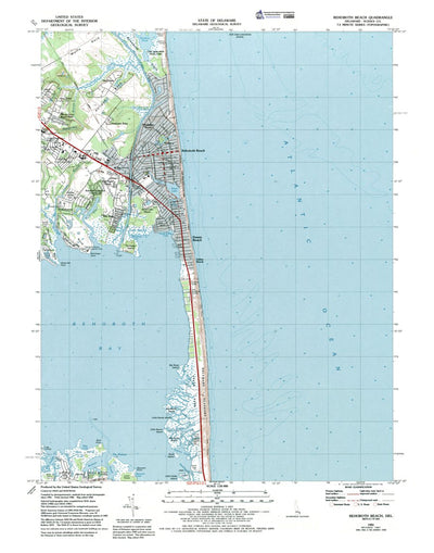 Western Michigan University DE-Rehoboth Beach: Authoritative US Topos 1984 digital map