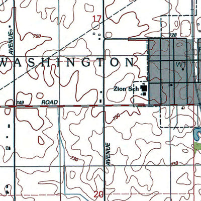 Western Michigan University IL-Beecher West: Authoritative US Topos 1990 digital map