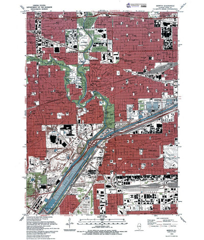 Western Michigan University IL-Berwyn: Authoritative US Topos 1993 digital map