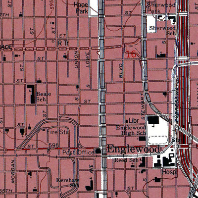 Western Michigan University IL-Englewood: Authoritative US Topos 1993 digital map