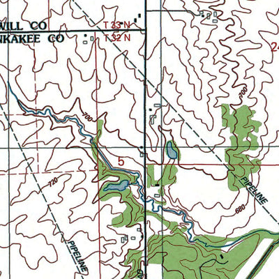 Western Michigan University IL-IN-Beecher East: Authoritative US Topos 1990 digital map