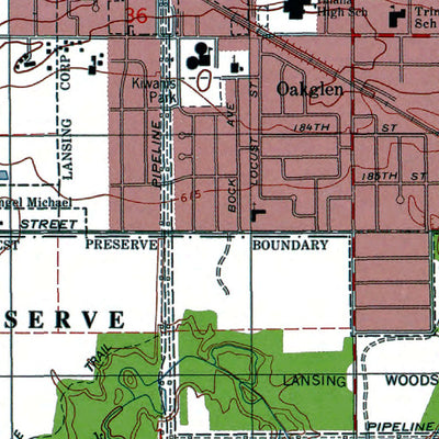 Western Michigan University IL-IN-Calumet City: Authoritative US Topos 1991 digital map