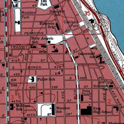 Western Michigan University IL-IN-Jackson Park: Authoritative US Topos 1993 digital map