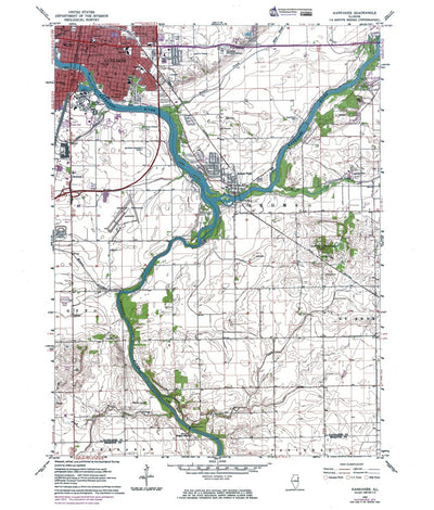Western Michigan University IL-Kankakee: Authoritative US Topos 1964 digital map