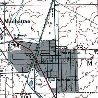 Western Michigan University IL-Manhattan: Authoritative US Topos 1990 digital map