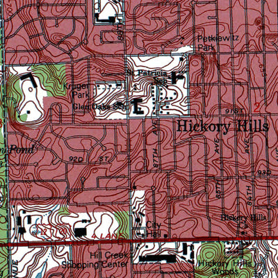 Western Michigan University IL-Palos Park: Authoritative US Topos 1993 digital map