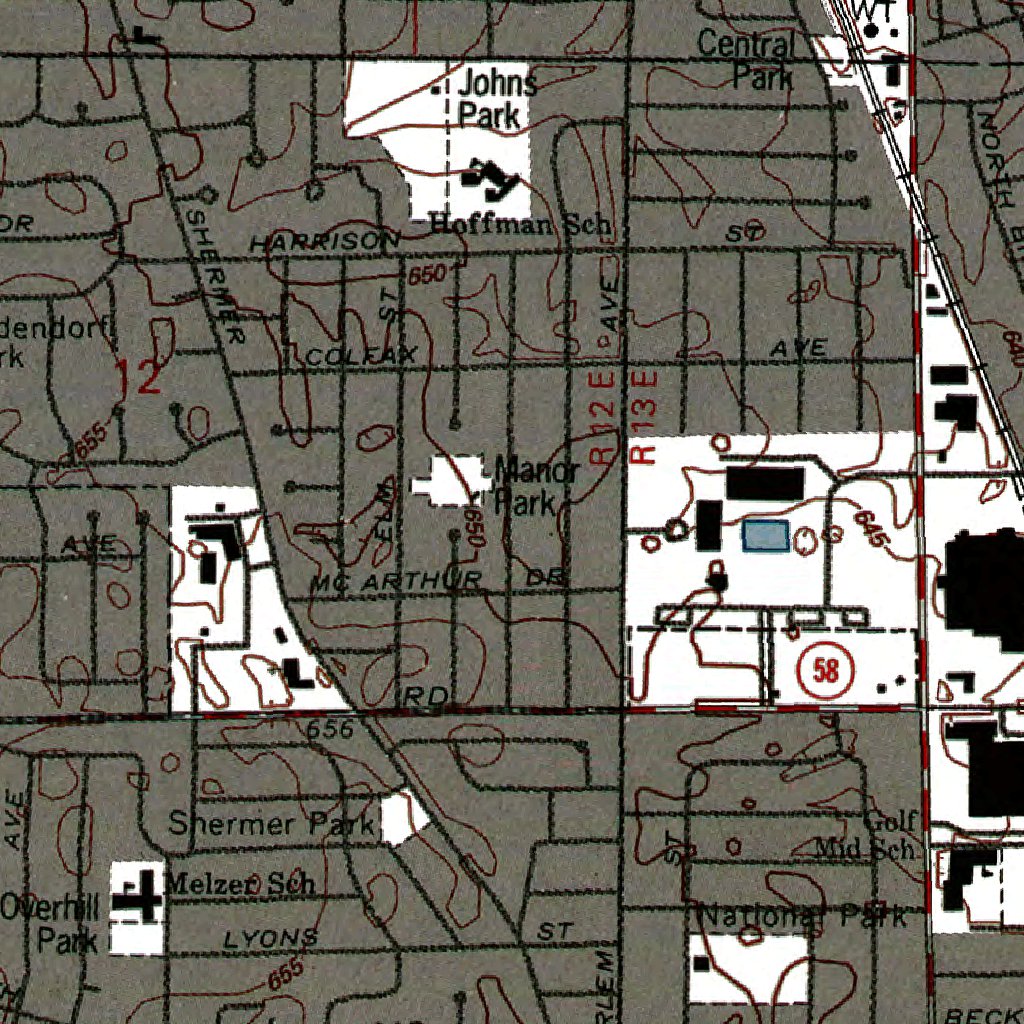 IL-Park Ridge: Authoritative US Topos 1993 Map by Western Michigan ...