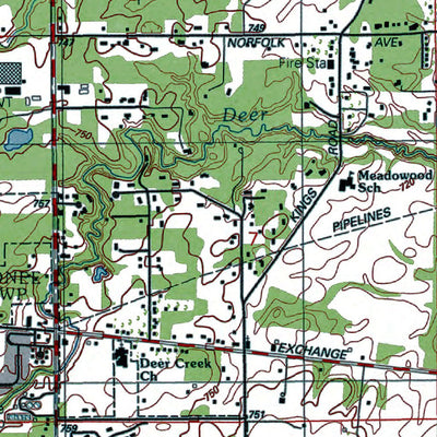 Western Michigan University IL-Steger: Authoritative US Topos 1990 digital map
