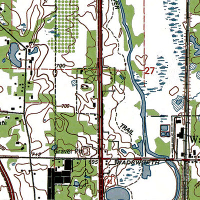 Western Michigan University IL-WI-Wadsworth: Authoritative US Topos 1993 digital map
