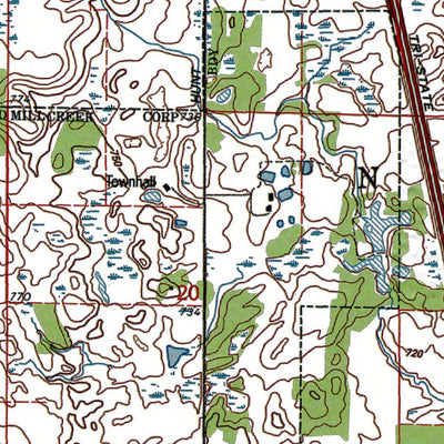 Western Michigan University IL-WI-Wadsworth: Authoritative US Topos 1993 digital map