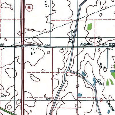 Western Michigan University IN-Crown Point: Authoritative US Topos 1992 digital map