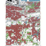 Western Michigan University IN-Gary: Authoritative US Topos 1991 digital map