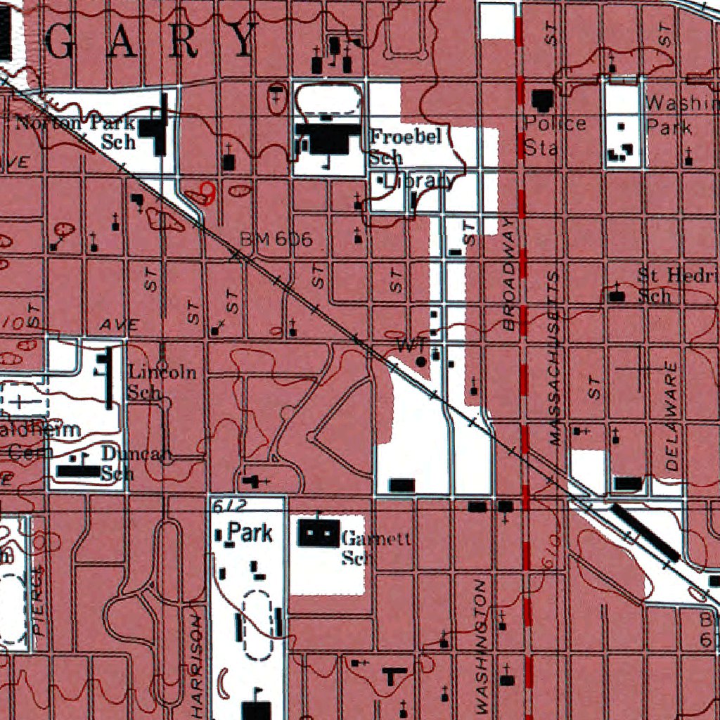 IN-Gary: Authoritative US Topos 1991 Map by Western Michigan University ...
