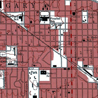 Western Michigan University IN-Gary: Authoritative US Topos 1991 digital map