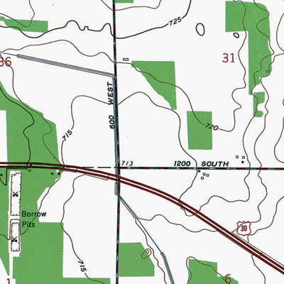 Western Michigan University IN-Hanna: Authoritative US Topos 1958 digital map