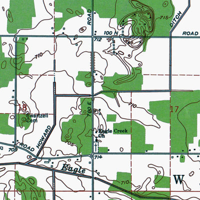 Western Michigan University IN-Knox East: Authoritative US Topos 1969 digital map
