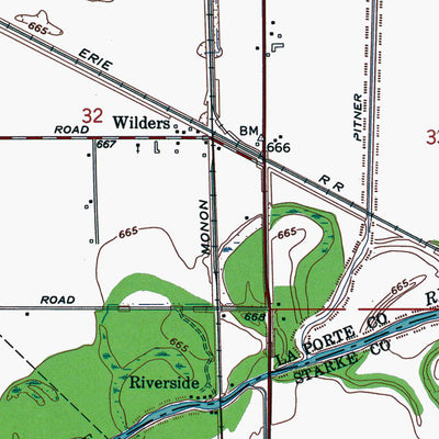 Western Michigan University IN-La Crosse: Authoritative US Topos 1958 digital map