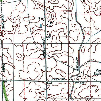 Western Michigan University IN-Leroy: Authoritative US Topos 1992 digital map