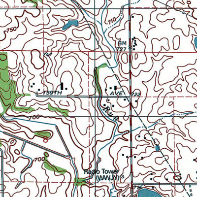 Western Michigan University IN-Leroy: Authoritative US Topos 1992 digital map